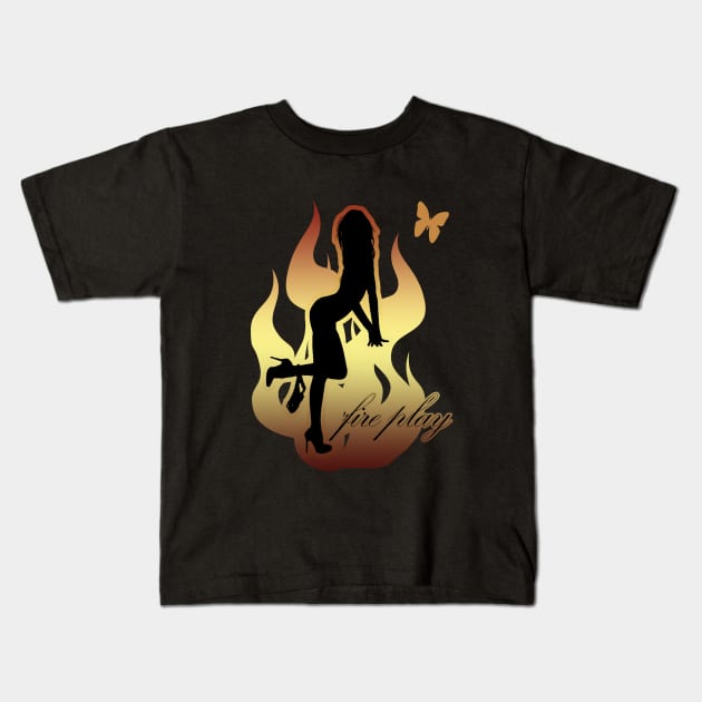 Fire Play - Burning Man Kids T-Shirt by tatzkirosales-shirt-store